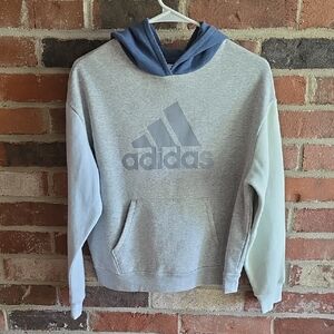 Adidas Colorblock Cropped Hoodie — Youth XL (Women’s Small Fit)